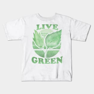 Live Green Love Plants Kids T-Shirt